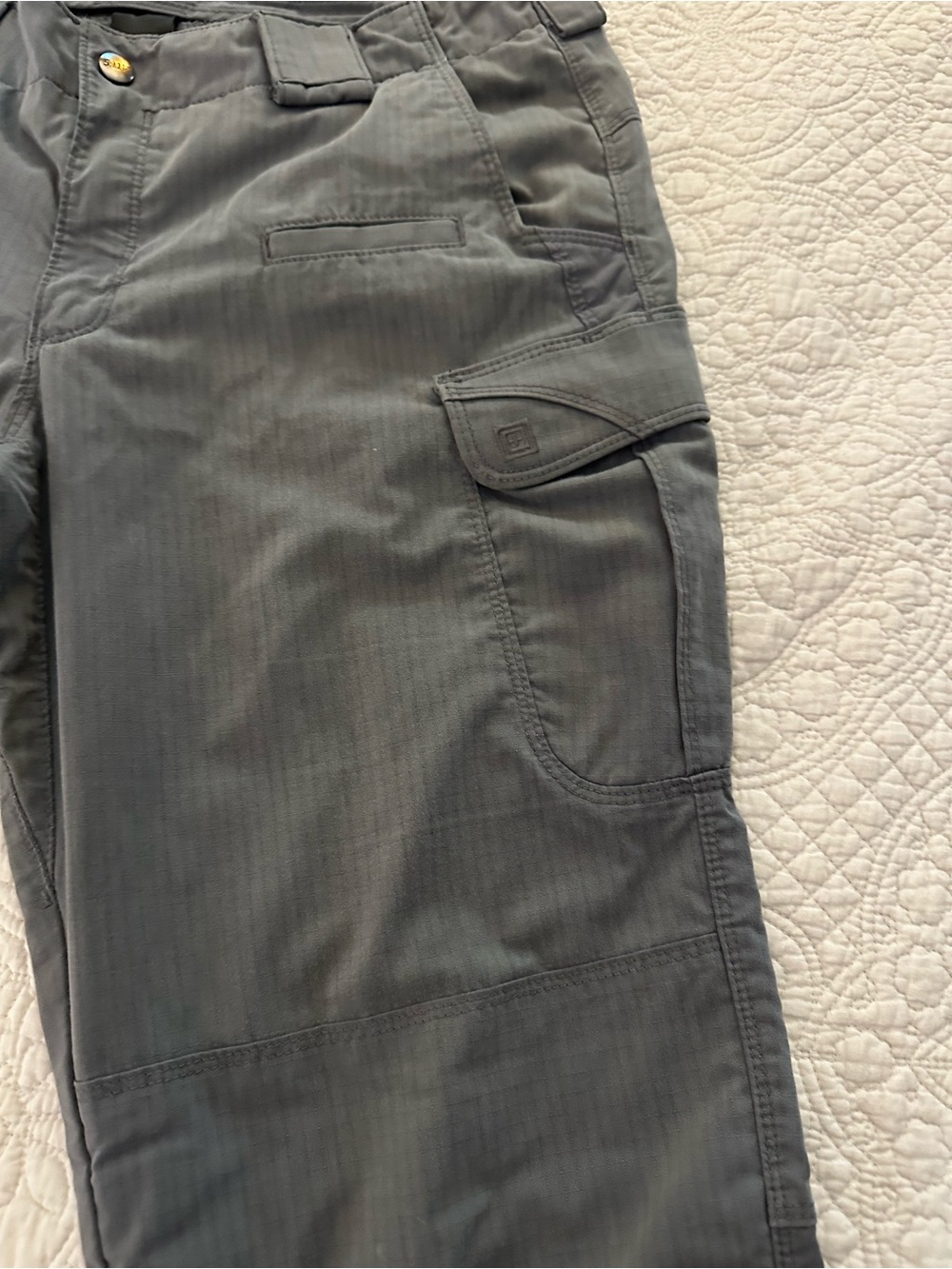 5.11 Tactical Gray/Green Cargo Pants Ripstop Utility, Hiking Workwear Women's 16 - Picture 4 of 14